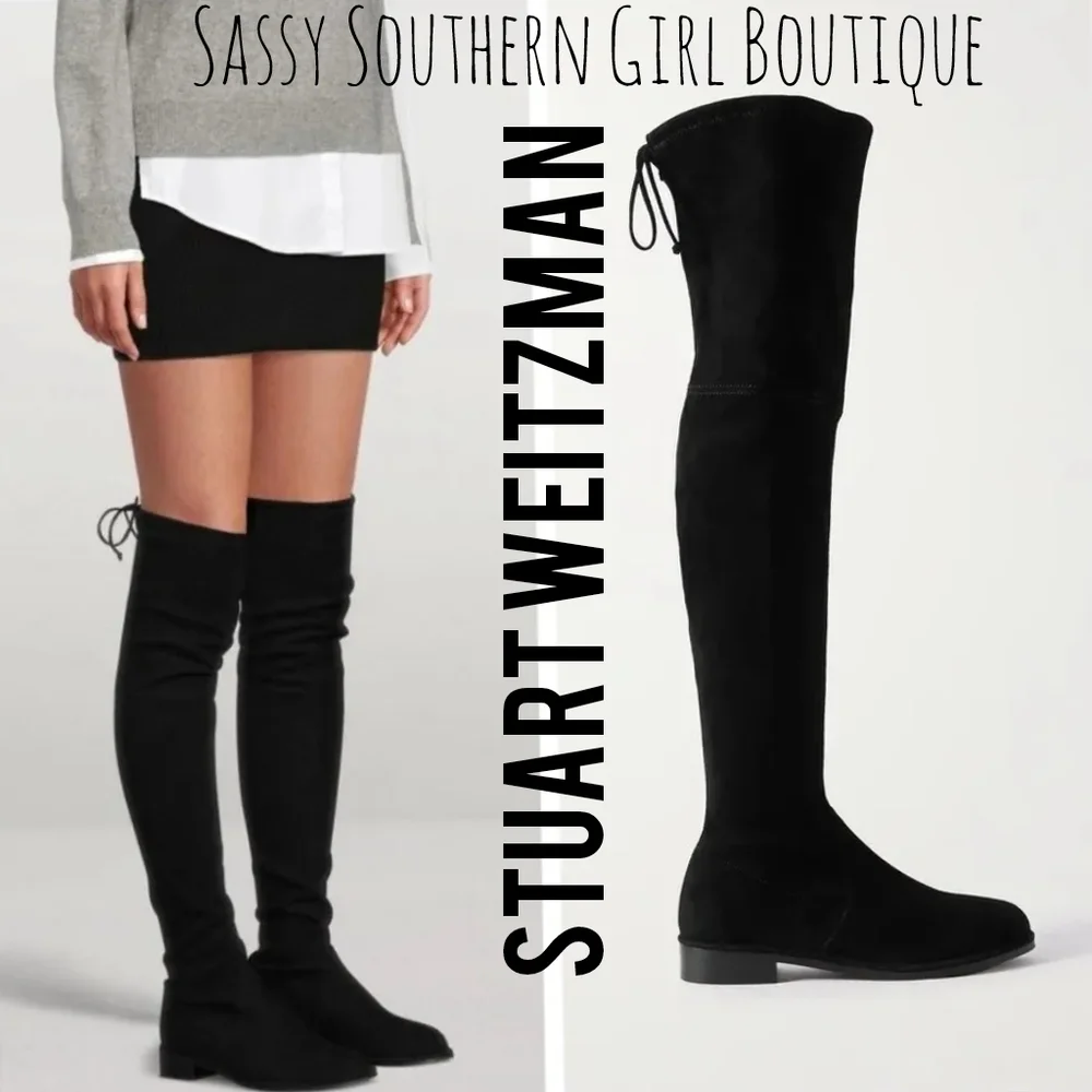 🆕⭐ STUART WEITZMAN Lowlands black suede boots